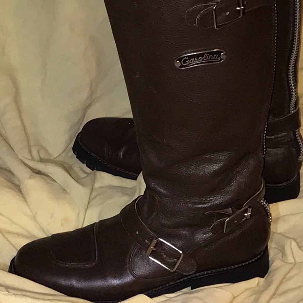 Gasoline motorcycle boots custom order only  8.5 w